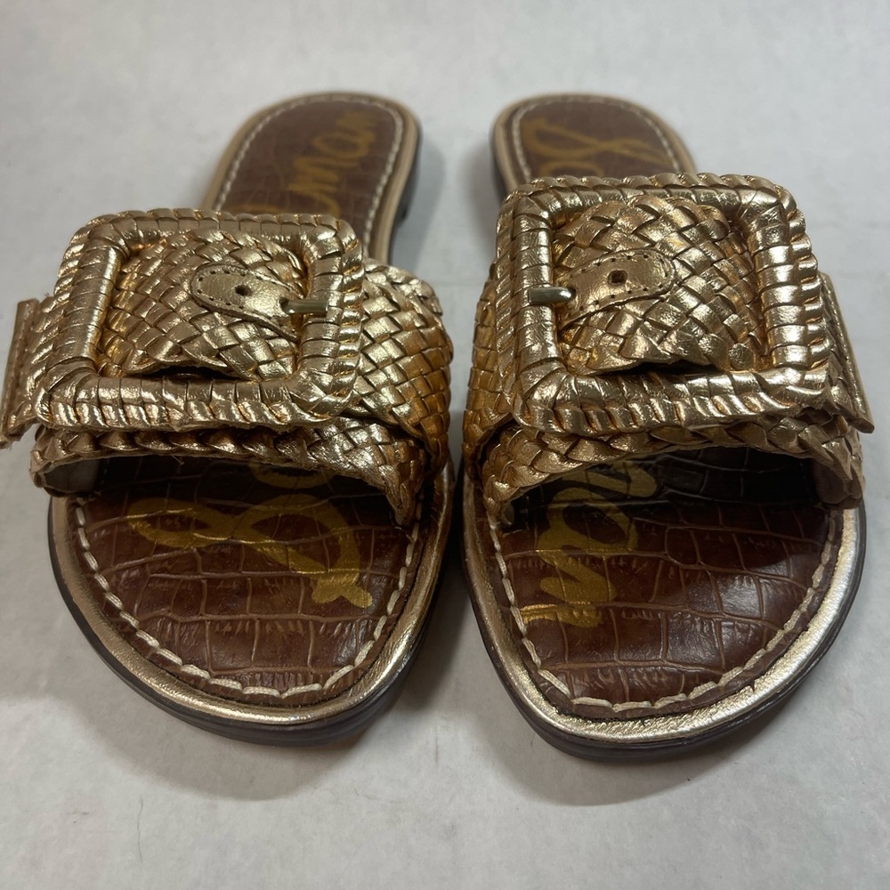 Sam Edelman Gold and Brown Sandals